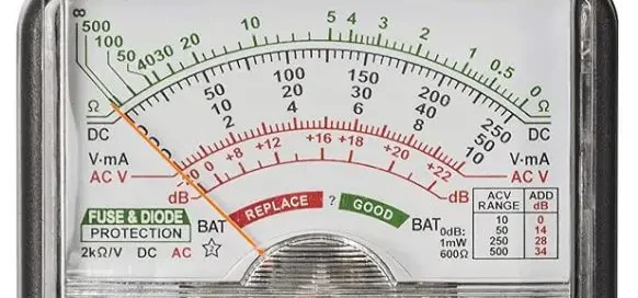 skala multimeter analog
