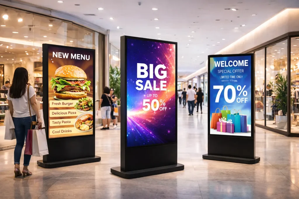digital signage tampilan modern