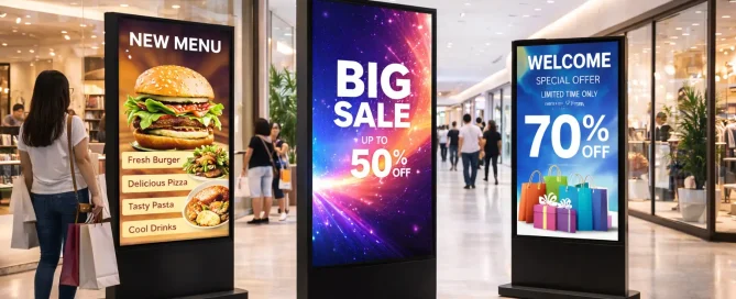 digital signage tampilan modern