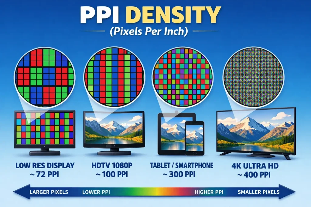 ppi density adalah