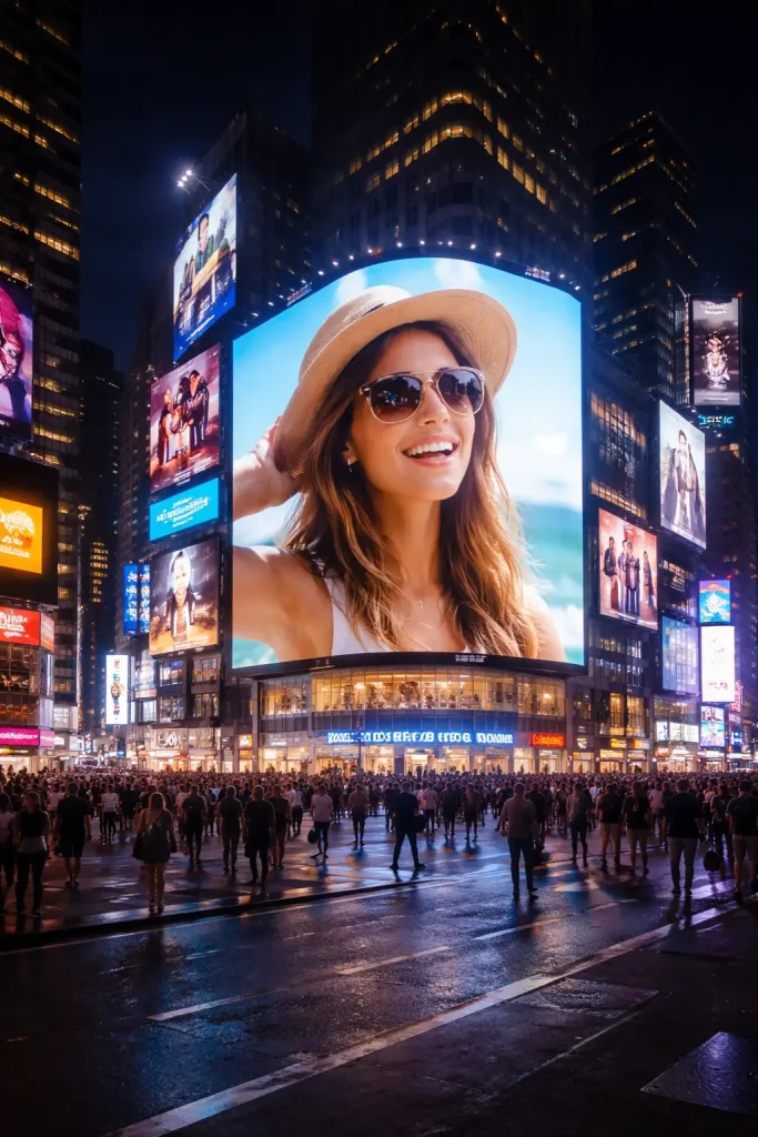 Cara kerja videotron outdoor dalam menampilkan iklan visual dinamis di pusat kota