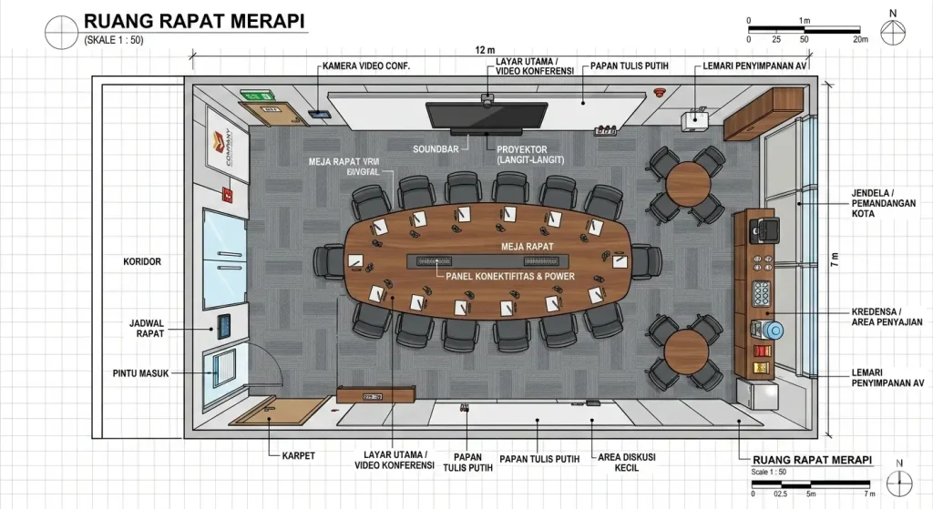 Layout Ruang Rapat_ Desain Efektif & Fungsional