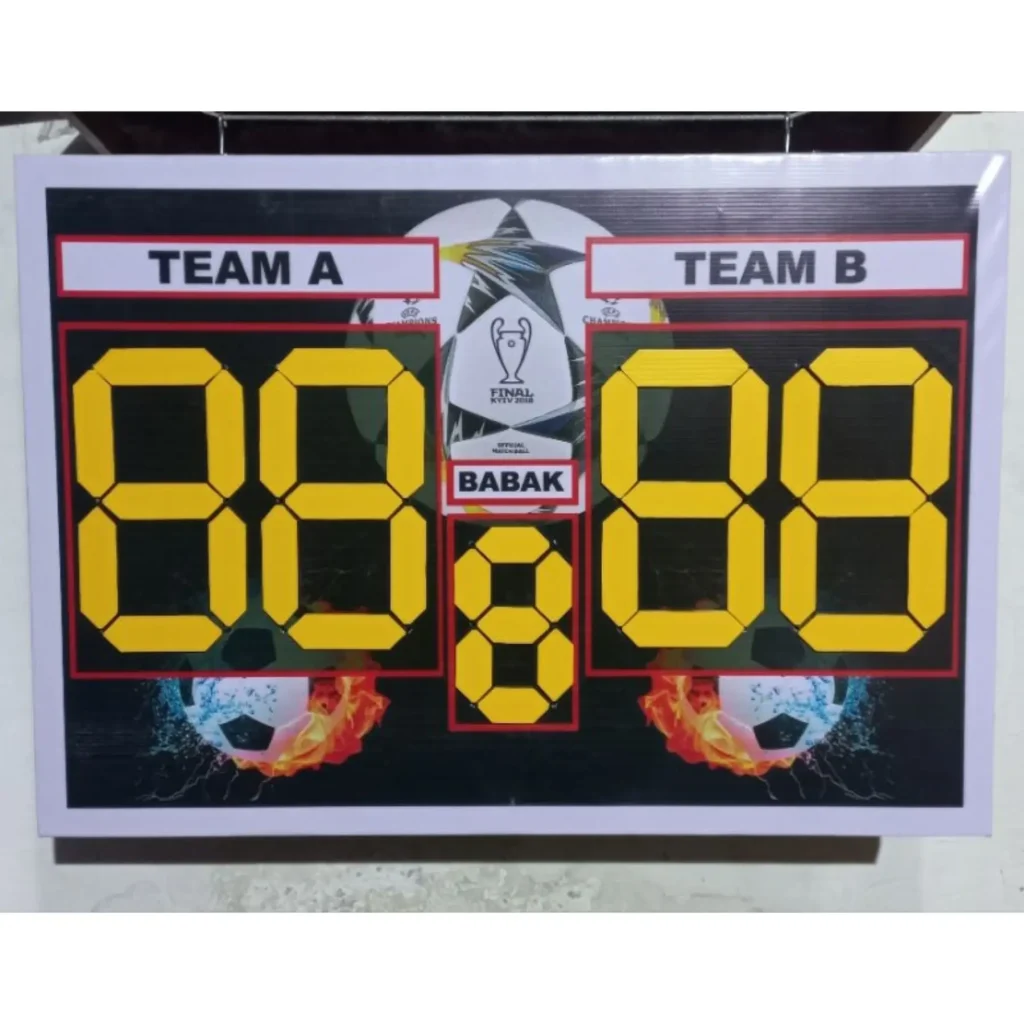 Papan skor sepak bola manual