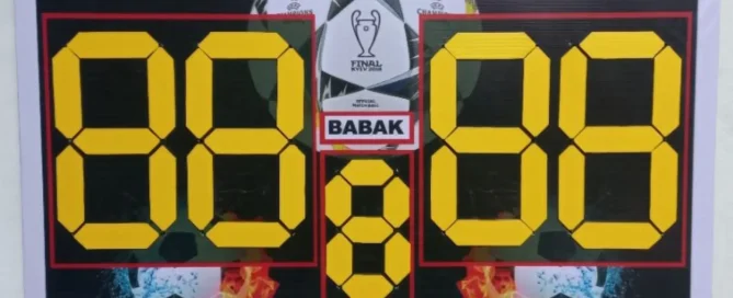 Papan skor sepak bola manual