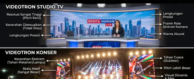 Perbedaan Videotron Studio TV vs Videotron Konser