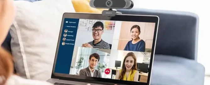 cara menghubungkan kamera webcam untuk video conference