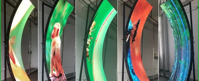 Screen LED panel mlengkung