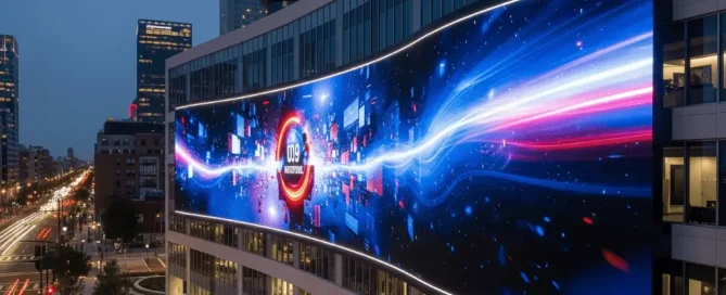 layar LED bisa dipasang melengkung