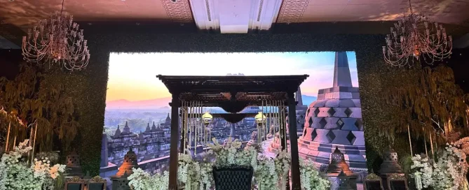 videotron wedding tren dekorasi mewah