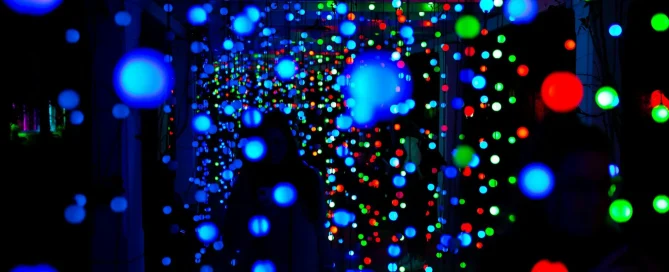 dekorasi event dengan led strip lights